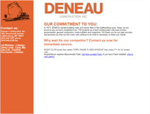 Tablet Screenshot of deneauconstruction.com